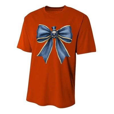 Coquette Christmas Bow Women Holiday Ribbon Mistletoe Performance Sprint T-Shirt