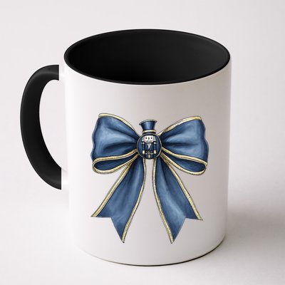 Coquette Christmas Bow Women Holiday Ribbon Mistletoe Mug