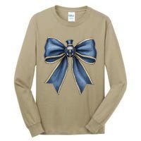 Coquette Christmas Bow Women Holiday Ribbon Mistletoe Tall Long Sleeve T-Shirt