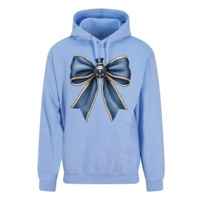 Coquette Christmas Bow Women Holiday Ribbon Mistletoe Unisex Surf Hoodie