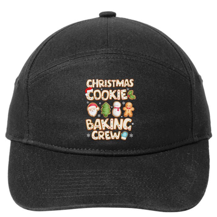 Christmas Cookie Baking Crew Family Matching Xmas Party 7-Panel Snapback Hat