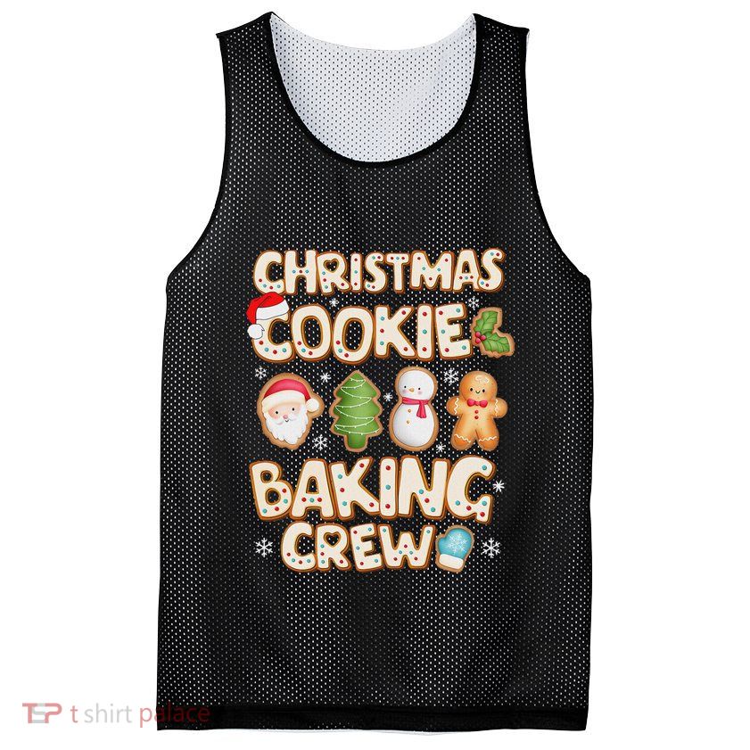 Christmas Cookie Baking Crew Family Matching Xmas Party Mesh Reversible Basketball Jersey Tank
