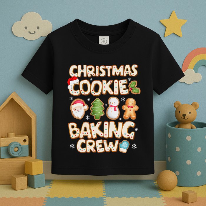 Christmas Cookie Baking Crew Family Matching Xmas Party Toddler T-Shirt