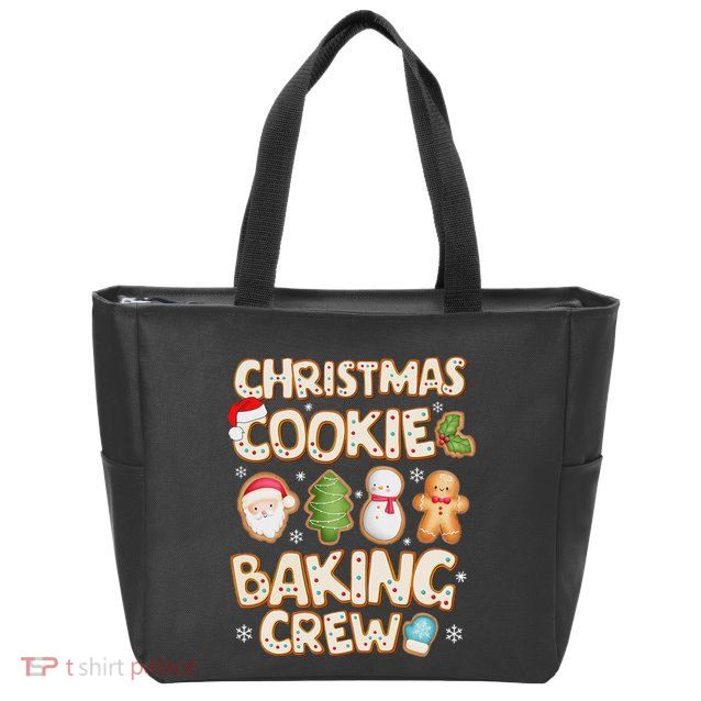Christmas Cookie Baking Crew Family Matching Xmas Party Zip Tote Bag