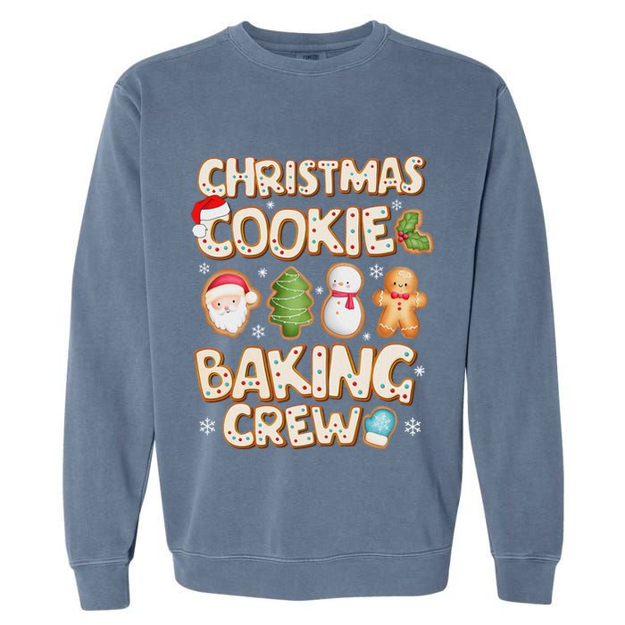 Christmas Cookie Baking Crew Family Matching Xmas Party Garment-Dyed Sweatshirt