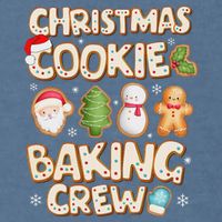 Christmas Cookie Baking Crew Family Matching Xmas Party Garment-Dyed Sweatshirt