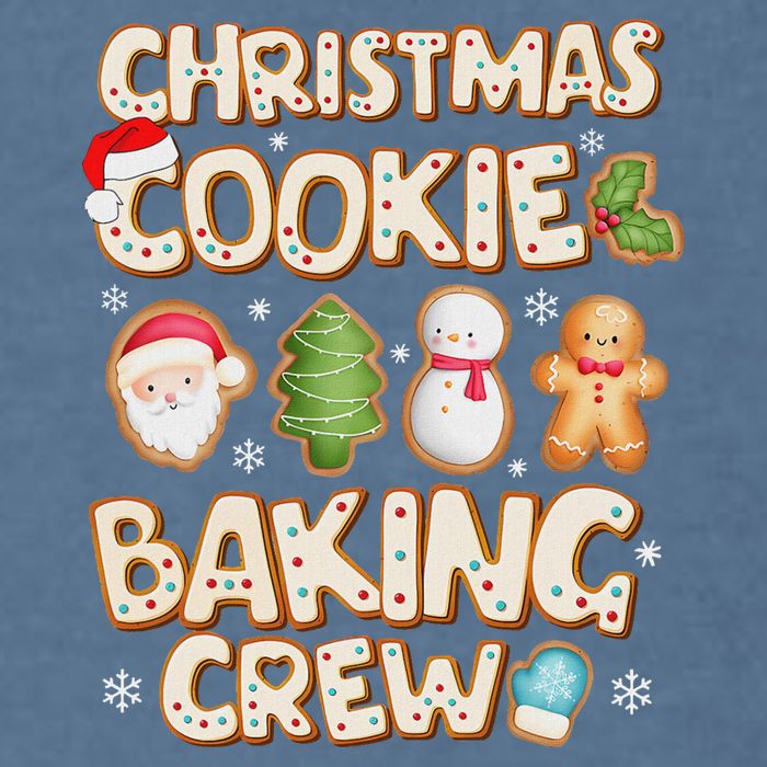 Christmas Cookie Baking Crew Family Matching Xmas Party Garment-Dyed Sweatshirt