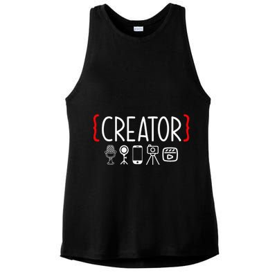 Content Creator Blogger Vlogger Influencer Creator Ladies PosiCharge Tri-Blend Wicking Tank