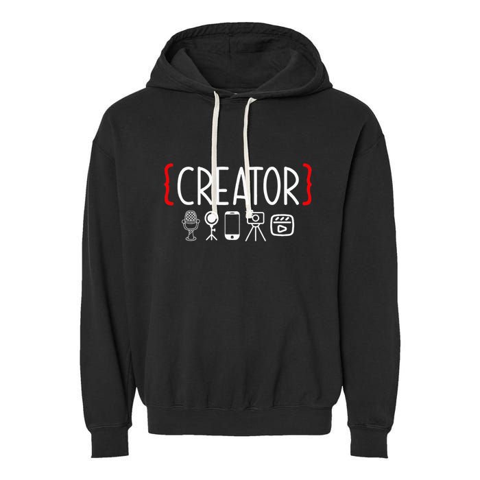 Content Creator Blogger Vlogger Influencer Creator Garment-Dyed Fleece Hoodie
