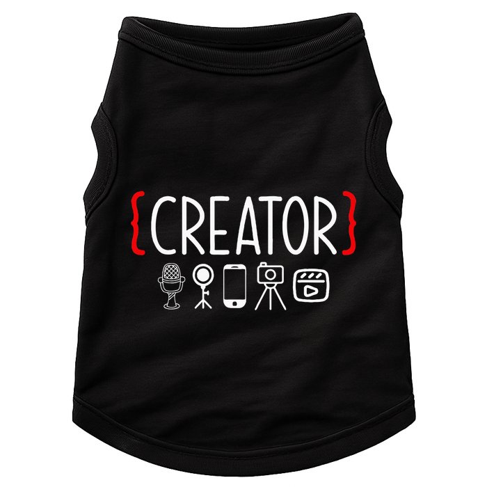 Content Creator Blogger Vlogger Influencer Creator Doggie Tank