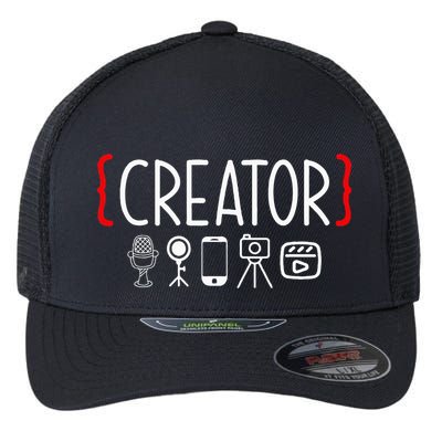 Content Creator Blogger Vlogger Influencer Creator Flexfit Unipanel Trucker Cap