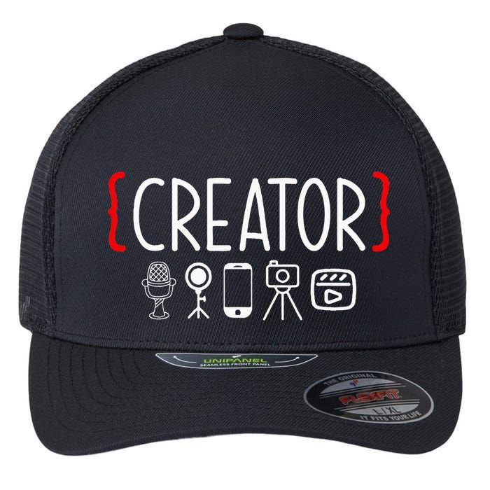 Content Creator Blogger Vlogger Influencer Creator Flexfit Unipanel Trucker Cap