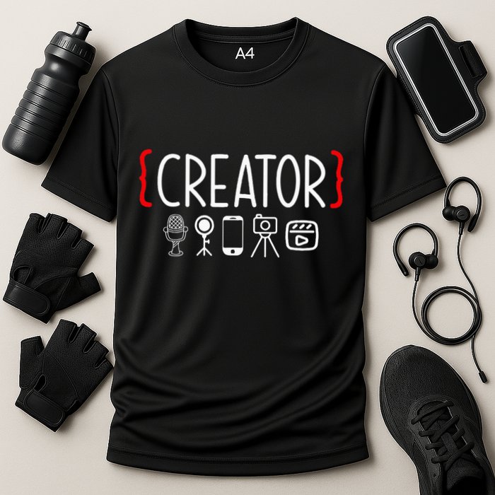 Content Creator Blogger Vlogger Influencer Creator Performance Shirt