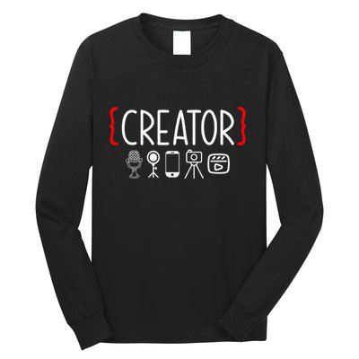 Content Creator Blogger Vlogger Influencer Creator Long Sleeve Shirt