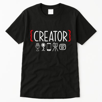 Content Creator Blogger Vlogger Influencer Creator Tall T-Shirt