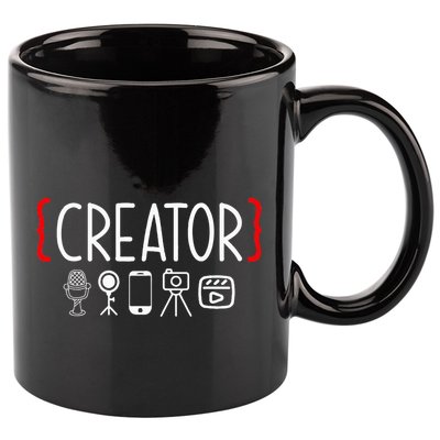 Content Creator Blogger Vlogger Influencer Creator 11oz C Handle Ceramic Mug