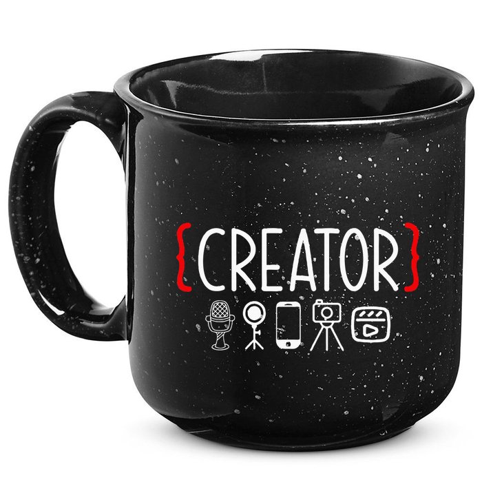 Content Creator Blogger Vlogger Influencer Creator 15oz Campfire Ceramic Mug