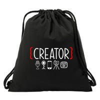 Content Creator Blogger Vlogger Influencer Creator Drawstring Bag