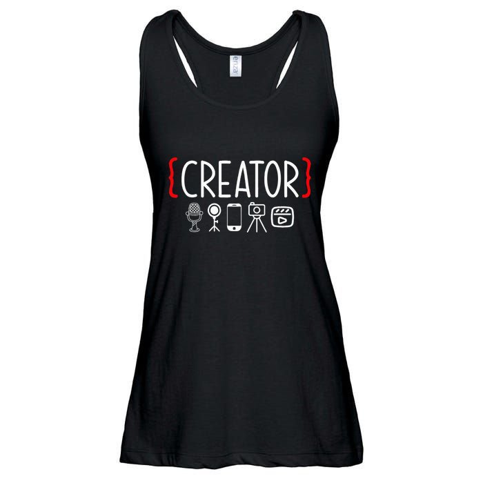Content Creator Blogger Vlogger Influencer Creator Ladies Essential Flowy Tank