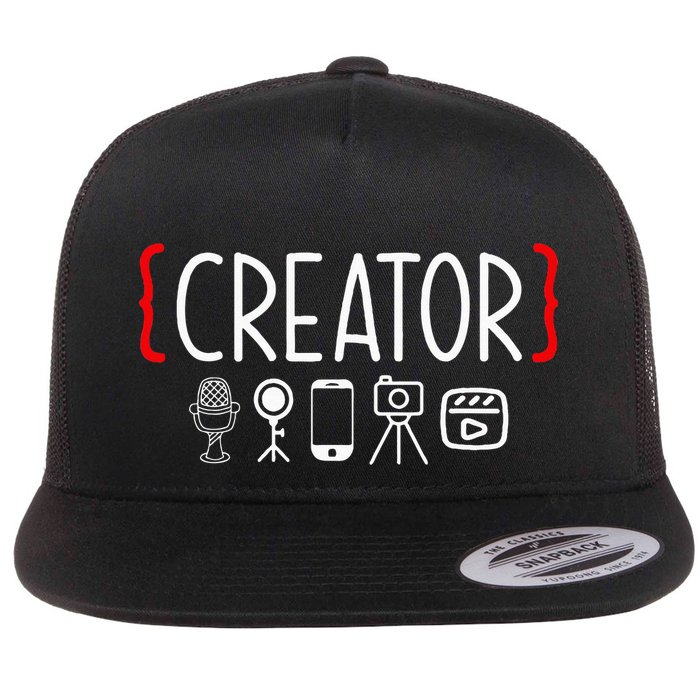 Content Creator Blogger Vlogger Influencer Creator Flatbill Hat