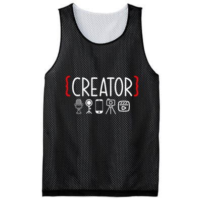 Content Creator Blogger Vlogger Influencer Creator Mesh Reversible Basketball Jersey Tank