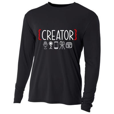 Content Creator Blogger Vlogger Influencer Creator Cooling Performance Long Sleeve Crew