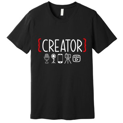 Content Creator Blogger Vlogger Influencer Creator Premium T-Shirt