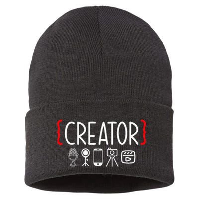 Content Creator Blogger Vlogger Influencer Creator Sustainable Knit Beanie