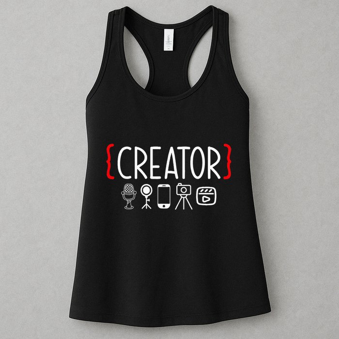 Content Creator Blogger Vlogger Influencer Creator Womens Tank Top