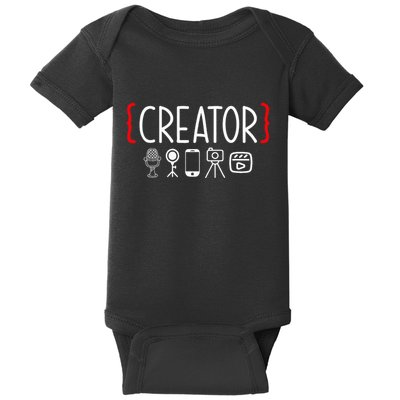 Content Creator Blogger Vlogger Influencer Creator Baby Bodysuit
