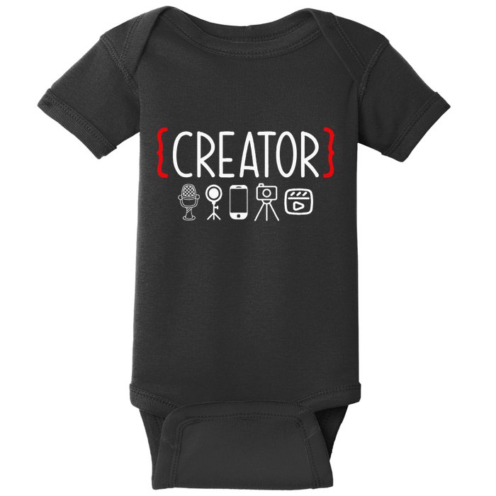 Content Creator Blogger Vlogger Influencer Creator Baby Bodysuit