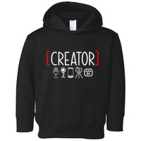Content Creator Blogger Vlogger Influencer Creator Toddler Hoodie