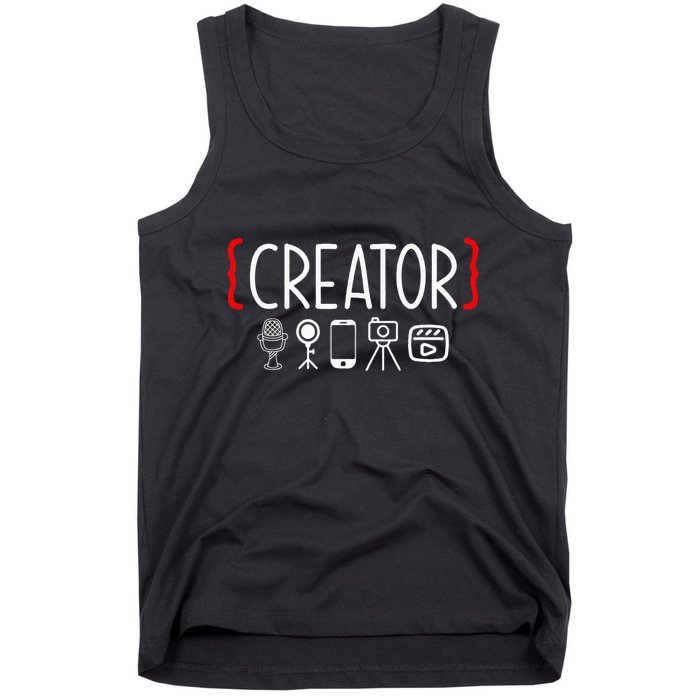 Content Creator Blogger Vlogger Influencer Creator Tank Top