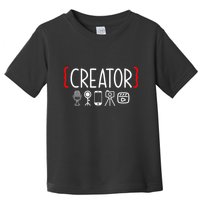 Content Creator Blogger Vlogger Influencer Creator Toddler T-Shirt