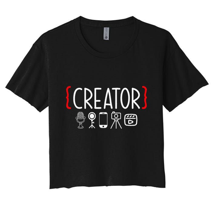 Content Creator Blogger Vlogger Influencer Creator Crop Top