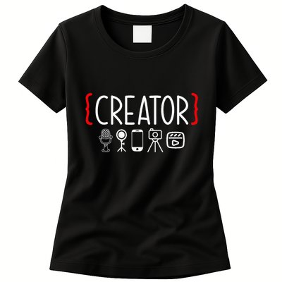 Content Creator Blogger Vlogger Influencer Creator Womens T-Shirt