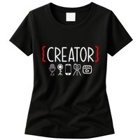 Content Creator Blogger Vlogger Influencer Creator Womens T-Shirt