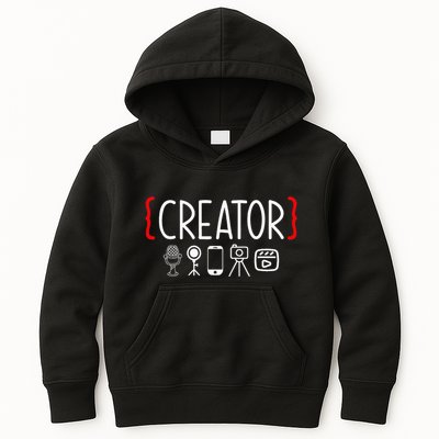 Content Creator Blogger Vlogger Influencer Creator Kids Hoodie