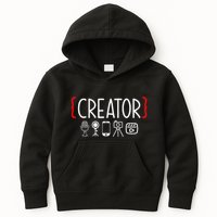 Content Creator Blogger Vlogger Influencer Creator Kids Hoodie