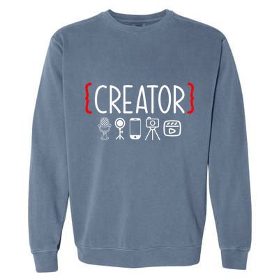 Content Creator Blogger Vlogger Influencer Creator Garment-Dyed Sweatshirt