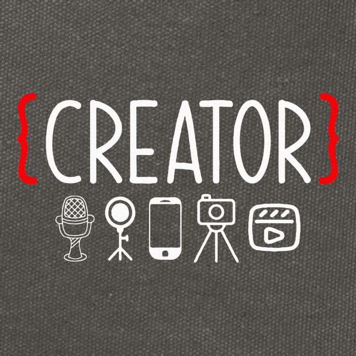 Content Creator Blogger Vlogger Influencer Creator Cotton Canvas Backpack