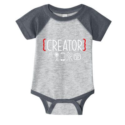 Content Creator Blogger Vlogger Influencer Creator Infant Baby Jersey Bodysuit