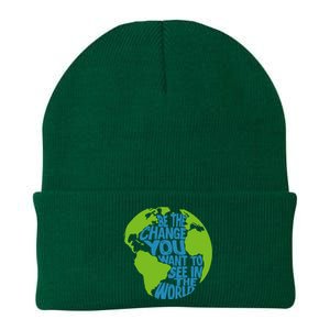 Climate Change Be The Change You Want To See In The World Knit Cap Winter Beanie