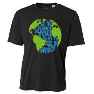 Climate Change Be The Change You Want To See In The World Cooling Performance Crew T-Shirt