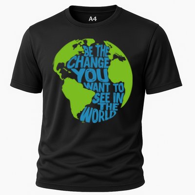 Climate Change Be The Change You Want To See In The World Cooling Performance Crew T-Shirt