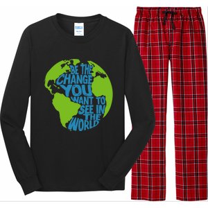 Climate Change Be The Change You Want To See In The World Long Sleeve Pajama Set