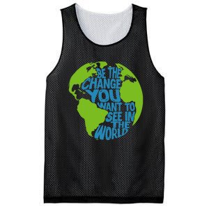 Climate Change Be The Change You Want To See In The World Mesh Reversible Basketball Jersey Tank