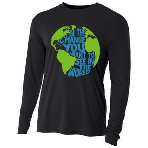 Climate Change Be The Change You Want To See In The World Cooling Performance Long Sleeve Crew