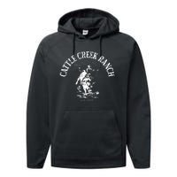 Cattle Creek Bucking Bull Rodeo Logo Graphic Performance Fleece Hoodie