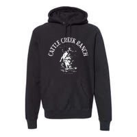 Cattle Creek Bucking Bull Rodeo Logo Graphic Premium Hoodie